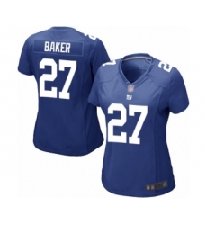 Women's New York Giants #27 Deandre Baker Game Royal Blue Team Color Football Jersey