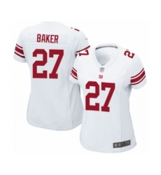 Women's New York Giants #27 Deandre Baker Game White Football Jersey