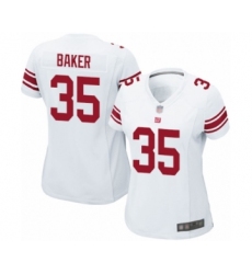 Women's New York Giants #35 Deandre Baker Game White Football Jersey