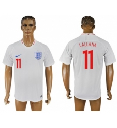 England #11 Lallana Home Thai Version Soccer Country Jersey
