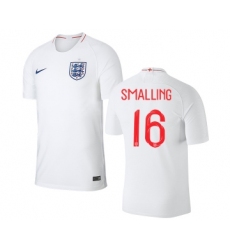 England #16 Smalling Home Thai Version Soccer Country Jersey