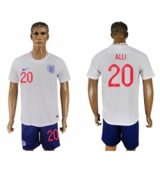 England #20 ALLI Home Soccer Country Jersey