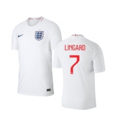 England #7 Lingard Home Thai Version Soccer Country Jersey