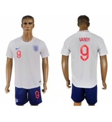 England #9 Vardy Home Soccer Country Jersey