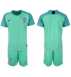 England Blank Green Goalkeeper Soccer Country Jersey