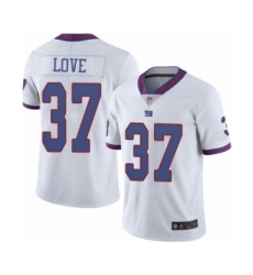 Men's New York Giants #37 Julian Love Elite White Rush Vapor Untouchable Football Jersey