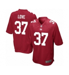 Men's New York Giants #37 Julian Love Game Red Alternate Football Jersey