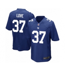 Men's New York Giants #37 Julian Love Game Royal Blue Team Color Football Jersey
