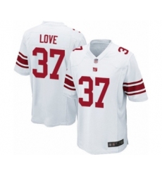 Men's New York Giants #37 Julian Love Game White Football Jersey
