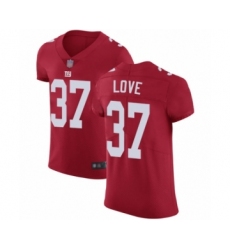 Men's New York Giants #37 Julian Love Red Alternate Vapor Untouchable Elite Player Football Jersey