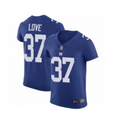 Men's New York Giants #37 Julian Love Royal Blue Team Color Vapor Untouchable Elite Player Football Jersey