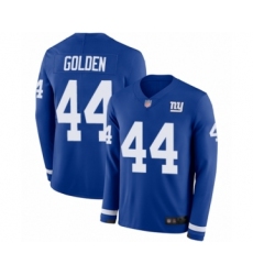 Men's New York Giants #44 Markus Golden Limited Royal Blue Therma Long Sleeve Football Jersey