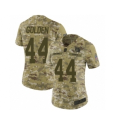 Women's New York Giants #44 Markus Golden Limited Camo 2018 Salute to Service Football Jersey