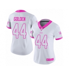 Women's New York Giants #44 Markus Golden Limited White Pink Rush Fashion Football Jersey