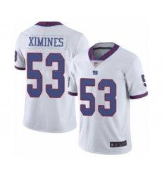 Men's New York Giants #53 Oshane Ximines Elite White Rush Vapor Untouchable Football Jersey