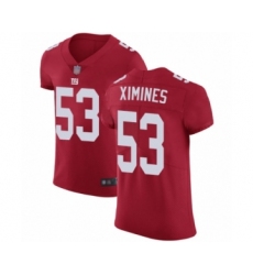 Men's New York Giants #53 Oshane Ximines Red Alternate Vapor Untouchable Elite Player Football Jersey