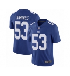 Men's New York Giants #53 Oshane Ximines Royal Blue Team Color Vapor Untouchable Limited Player Football Jersey