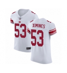 Men's New York Giants #53 Oshane Ximines White Vapor Untouchable Elite Player Football Jersey