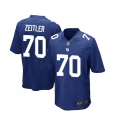 Men's New York Giants #70 Kevin Zeitler Game Royal Blue Team Color Football Jersey