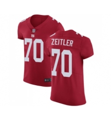 Men's New York Giants #70 Kevin Zeitler Red Alternate Vapor Untouchable Elite Player Football Jersey