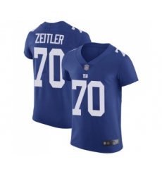 Men's New York Giants #70 Kevin Zeitler Royal Blue Team Color Vapor Untouchable Elite Player Football Jersey