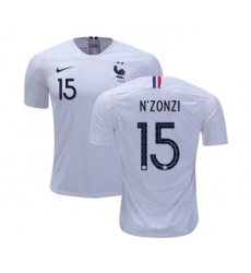 France #15 N'Zonzi Away Soccer Country Jersey