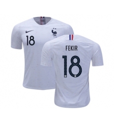 France #18 Fekir Away Soccer Country Jersey