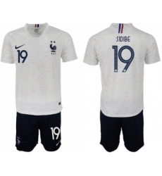 France #19 Sidibe Away Soccer Country Jersey
