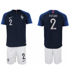France #2 Pavard Home Soccer Country Jersey