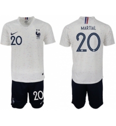 France #20 Martial Away Soccer Country Jersey