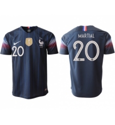 France #20 Martial Home Thai Version Soccer Country Jersey