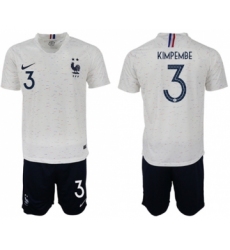 France #3 Kimpembe Away Soccer Country Jersey