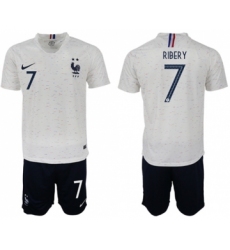 France #7 Ribery Away Soccer Country Jersey