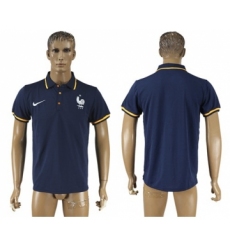 France Blank Dark Blue Soccer Country Polo