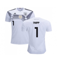 Germany #1 Trapp White Home Soccer Country Jersey