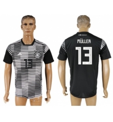 Germany #13 Muller Black Soccer Country Jersey