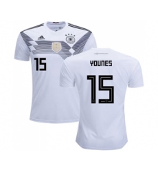 Germany #15 Younes White Home Soccer Country Jersey