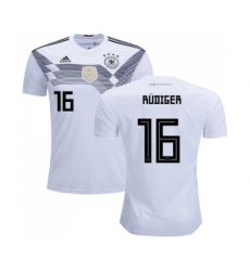Germany #16 Rudiger White Home Soccer Country Jersey