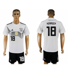 Germany #18 Kimmich White Home Soccer Country Jersey