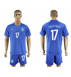 Greece #17 Tachtsidis Away Soccer Country Jersey