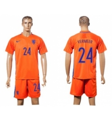 Holland #24 Vermeer Home Soccer Country Jersey