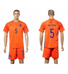 Holland #5 Willems Home Soccer Country Jersey