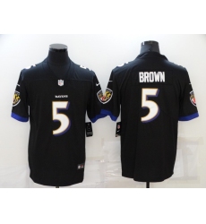 Men's Baltimore Ravens #5 Marquise Brown Nike Black Limited Player Jersey