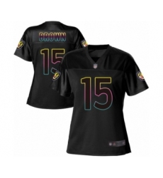 Women's Baltimore Ravens #15 Marquise Brown Game Black Fashion Football Jersey