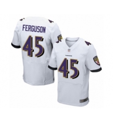 Men's Baltimore Ravens #45 Jaylon Ferguson Elite White Football Jersey