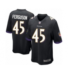 Men's Baltimore Ravens #45 Jaylon Ferguson Game Black Alternate Football Jersey