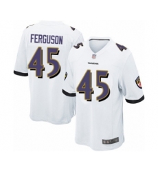 Men's Baltimore Ravens #45 Jaylon Ferguson Game White Football Jersey