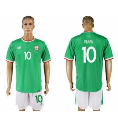 Ireland #10 Keane Green Soccer Country Jersey
