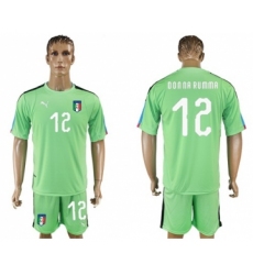 Italy #12 Donna Rumma Green Goalkeeper Soccer Country Jersey