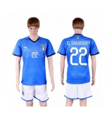 Italy #22 El Shaarawy Home Soccer Country Jersey